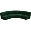 Meridian Furniture Infinity Green Velvet 4pc. Modular Sectional