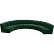 Meridian Furniture Infinity Green Velvet 6pc. Modular Sectional