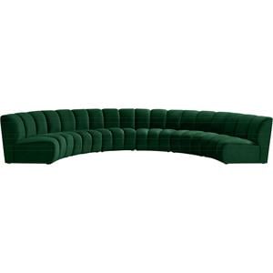 Meridian Furniture Infinity Green Velvet 6pc. Modular Sectional
