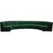Meridian Furniture Infinity Green Velvet 7pc. Modular Sectional