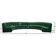 Meridian Furniture Infinity Green Velvet 8pc. Modular Sectional