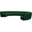 Meridian Furniture Infinity Green Velvet 9pc. Modular Sectional