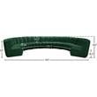 Meridian Furniture Infinity Green Velvet 9pc. Modular Sectional