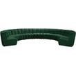 Meridian Furniture Infinity Green Velvet 9pc. Modular Sectional