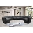 Meridian Furniture Infinity Gray Velvet 10pc. Modular Sectional