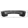 Meridian Furniture Infinity Gray Velvet 10pc. Modular Sectional