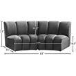 Meridian Furniture Infinity Gray Velvet 2pc. Modular Sectional