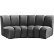 Meridian Furniture Infinity Gray Velvet 2pc. Modular Sectional