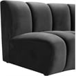 Meridian Furniture Infinity Gray Velvet 5pc. Modular Sectional