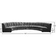 Meridian Furniture Infinity Gray Velvet 7pc. Modular Sectional