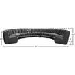 Meridian Furniture Infinity Gray Velvet 9pc. Modular Sectional
