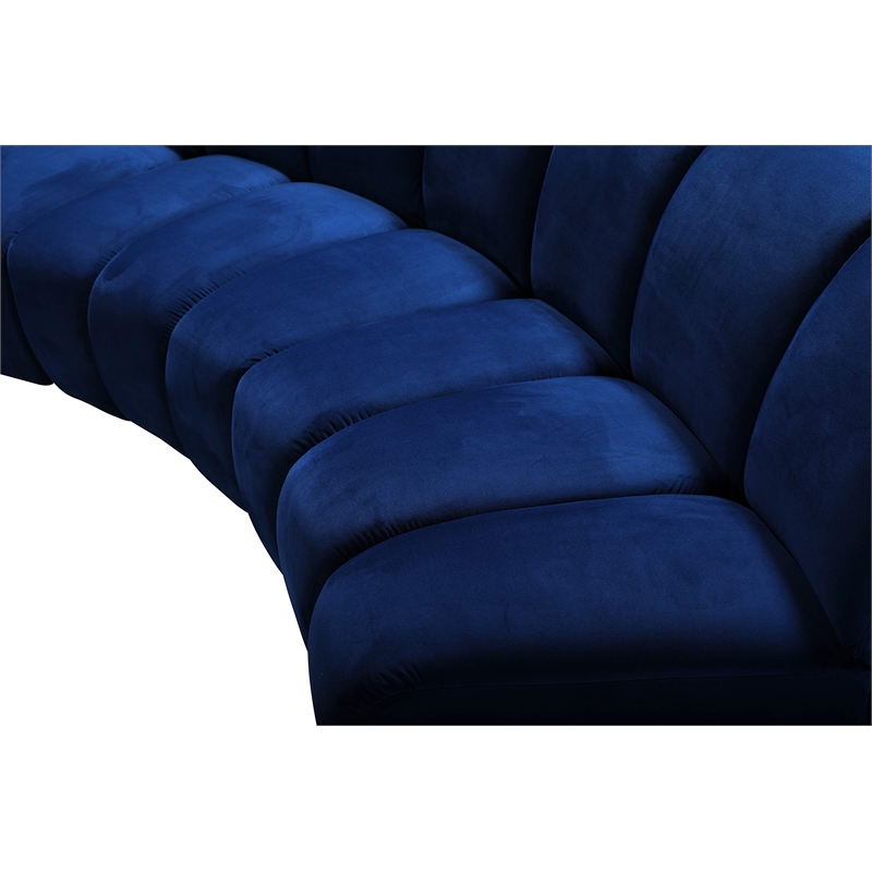 Meridian Furniture Infinity Navy Velvet 2pc. Modular Sectional