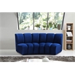 Meridian Furniture Infinity Navy Velvet 2pc. Modular Sectional