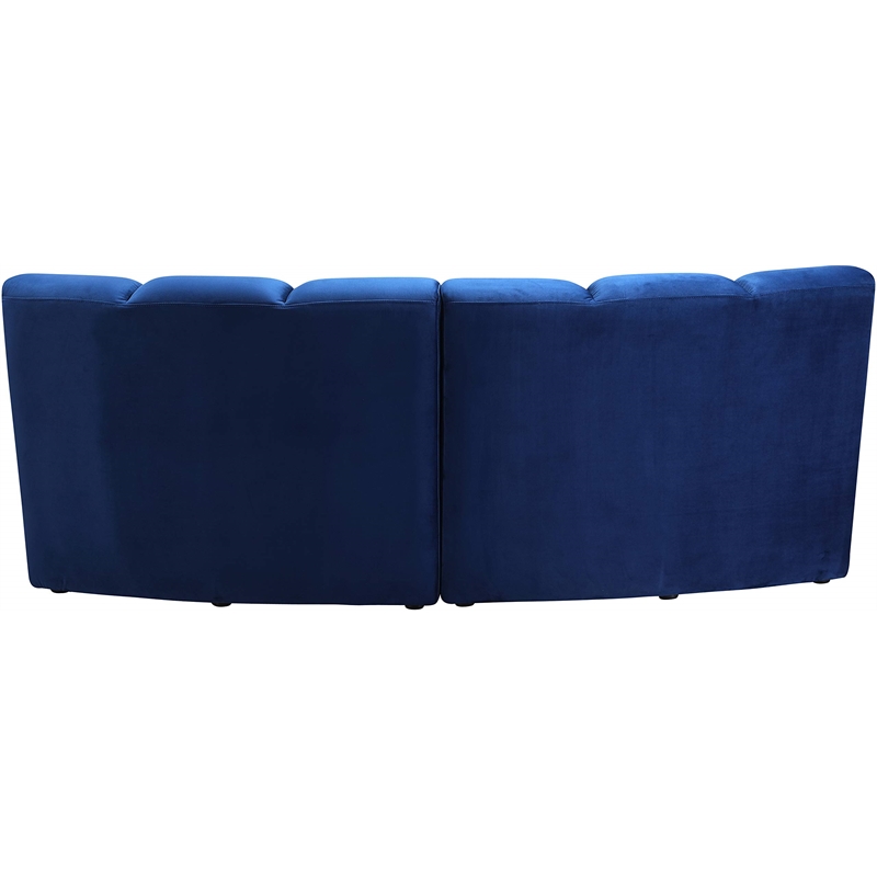 Meridian Furniture Infinity Navy Velvet 2pc. Modular Sectional