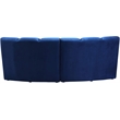 Meridian Furniture Infinity Navy Velvet 2pc. Modular Sectional