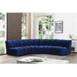 Meridian Furniture Infinity Navy Velvet 4pc. Modular Sectional