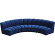 Meridian Furniture Infinity Navy Velvet 4pc. Modular Sectional