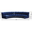 Meridian Furniture Infinity Navy Velvet 4pc. Modular Sectional