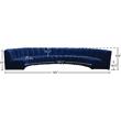 Meridian Furniture Infinity Navy Velvet 7pc. Modular Sectional