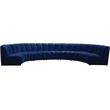 Meridian Furniture Infinity Navy Velvet 7pc. Modular Sectional