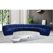 Meridian Furniture Infinity Navy Velvet 9pc. Modular Sectional