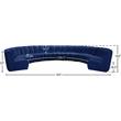 Meridian Furniture Infinity Navy Velvet 9pc. Modular Sectional