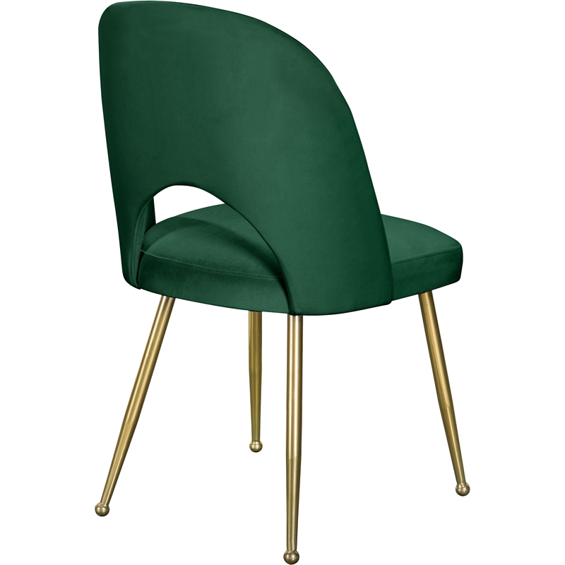 Meridian Furniture Logan Green Velvet Dining Chair (Set of 2)