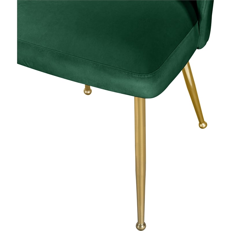 Meridian Furniture Logan Green Velvet Dining Chair (Set of 2)