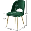 Meridian Furniture Logan Green Velvet Dining Chair (Set of 2)
