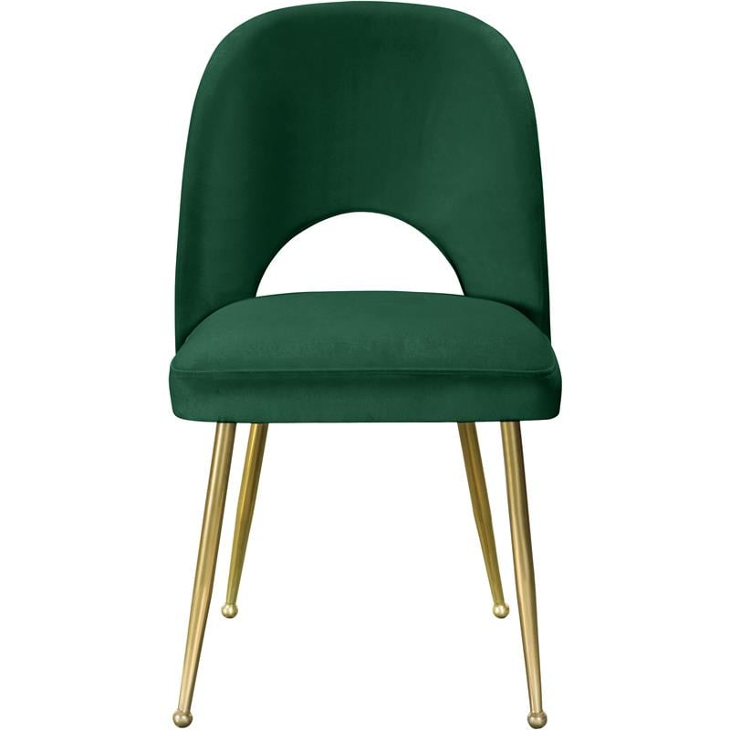 Meridian Furniture Logan Green Velvet Dining Chair (Set of 2)