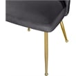 Meridian Furniture Logan Gray Velvet Dining Chair (Set of 2)