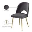 Meridian Furniture Logan Gray Velvet Dining Chair (Set of 2)