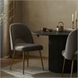 Meridian Furniture Logan Gray Velvet Dining Chair (Set of 2)