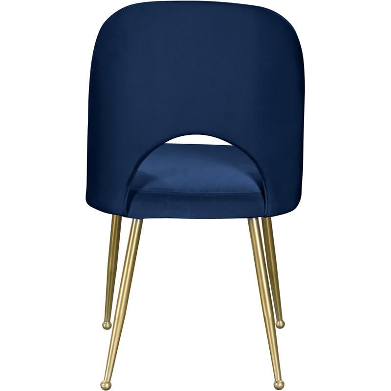 Meridian Furniture Logan Navy Velvet Dining Chair (Set of 2)