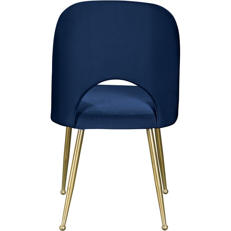 Meridian Furniture Logan Navy Velvet Dining Chair (Set of 2)