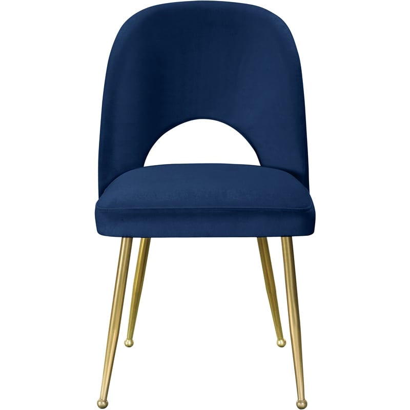 Meridian Furniture Logan Navy Velvet Dining Chair (Set of 2)