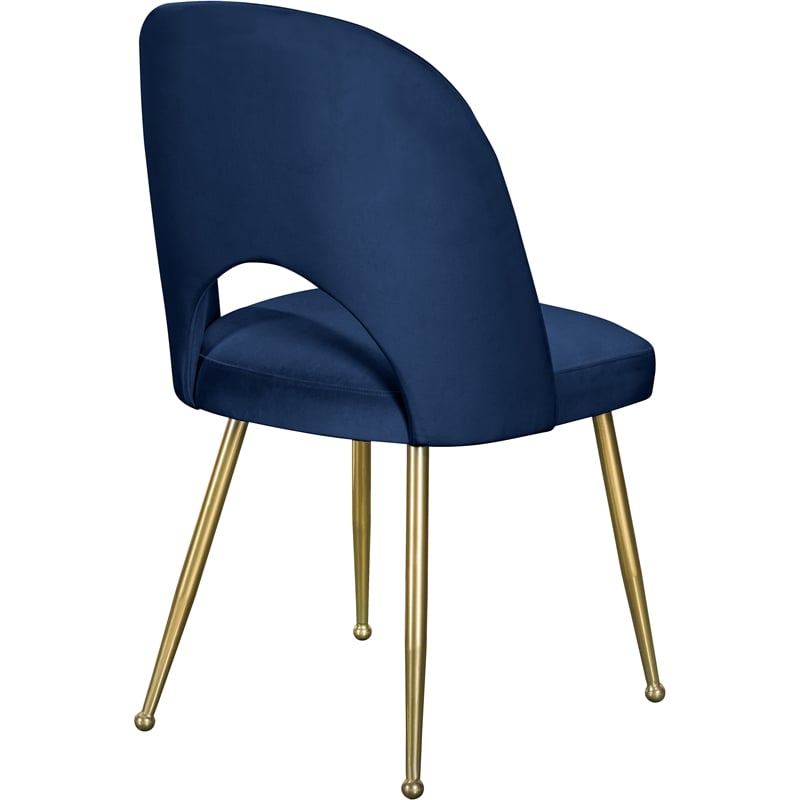 Meridian Furniture Logan Navy Velvet Dining Chair (Set of 2)