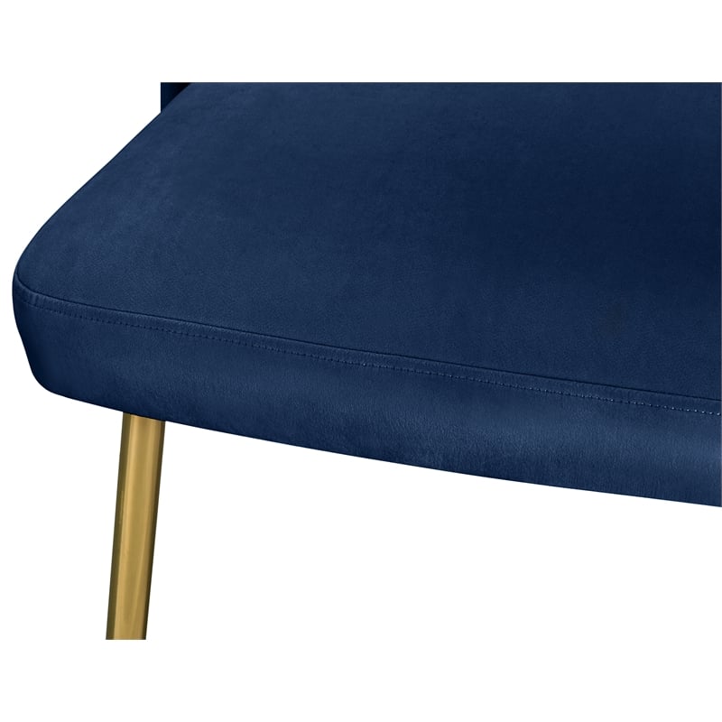 Meridian Furniture Logan Navy Velvet Dining Chair (Set of 2)