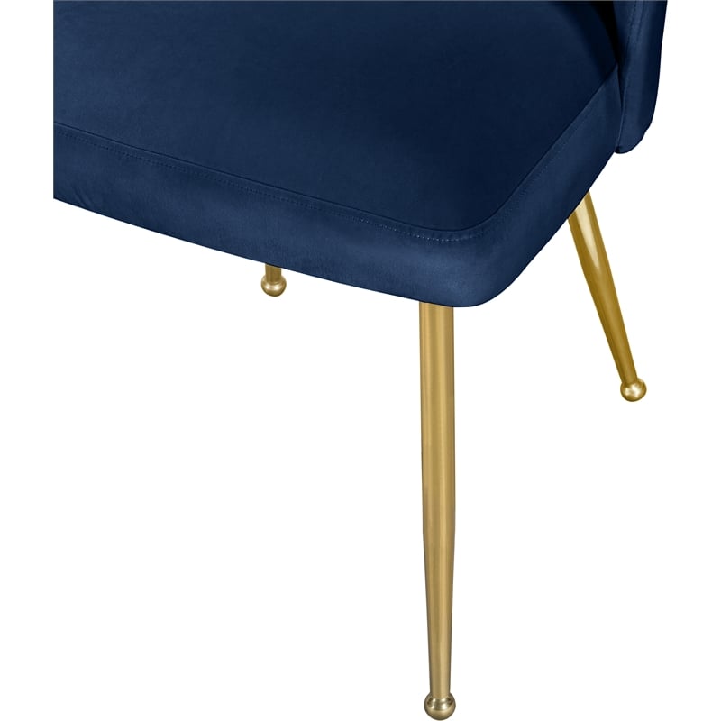 Meridian Furniture Logan Navy Velvet Dining Chair (Set of 2)