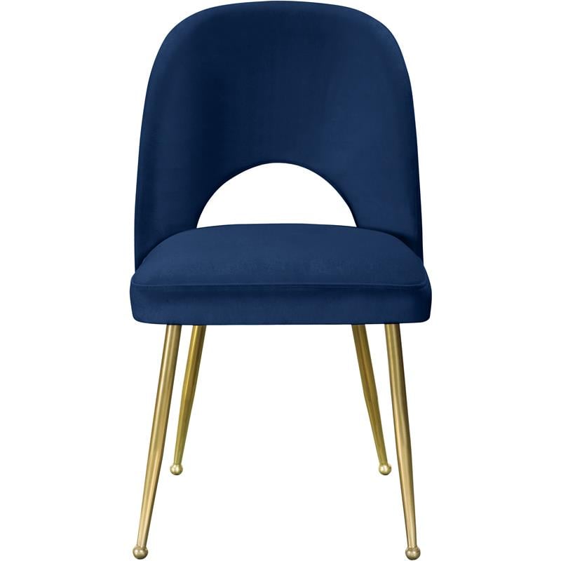Meridian Furniture Logan Navy Velvet Dining Chair (Set of 2)
