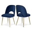 Meridian Furniture Logan Navy Velvet Dining Chair (Set of 2)