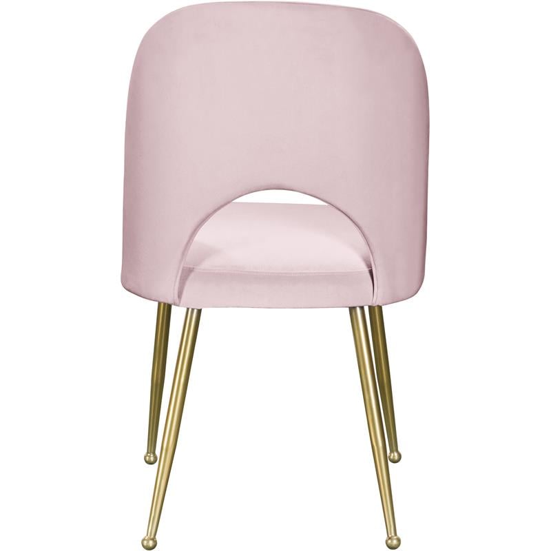 Meridian Furniture Logan Pink Velvet Dining Chair (Set of 2)