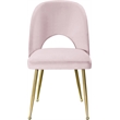 Meridian Furniture Logan Pink Velvet Dining Chair (Set of 2)