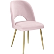 Meridian Furniture Logan Pink Velvet Dining Chair (Set of 2)