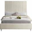 Meridian Furniture Candace Cream Velvet Full Bed