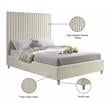 Meridian Furniture Candace Cream Velvet Queen Bed