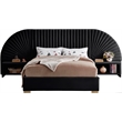 Meridian Furniture Cleo Black Velvet King Bed