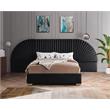 Meridian Furniture Cleo Black Velvet Queen Bed