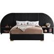 Meridian Furniture Cleo Black Velvet Queen Bed