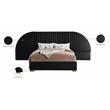 Meridian Furniture Cleo Black Velvet Queen Bed